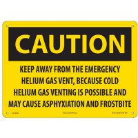MRI Caution Sign Keep Helium Away From Vent 
