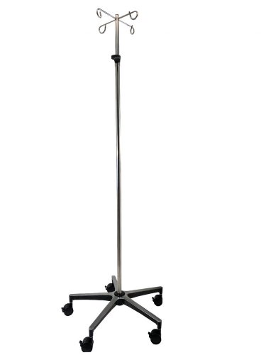 MRI Non-magnetic 4 Hook IV Poles w/ Locking Casters