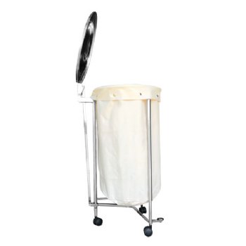 MRI Non-Magnetic Stainless Steel Hamper with Foot Operated Lid