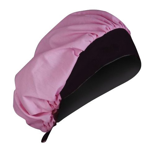 Bouffant Cap, Solid Pink with Ribbon