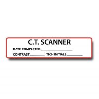 C.T. SCANNER Permanent Adhesive Label