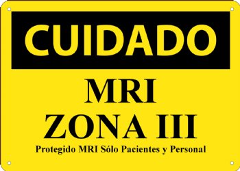 MRI Zona III Protegido MRI Solo Pacientes Y Personal