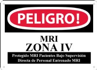 MRI Zona IV Protegido MRI Pacientes Bajo Supervision Directa De Personal Entrenado MRI