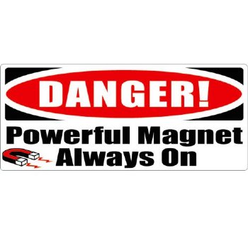 MRI Non-Magnetic Warning Stickers "DANGER! Powerful Magnet Always On"