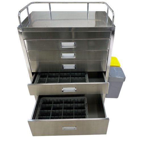 MRI Non-Magnetic Stainless Steel Cart