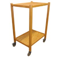 MRI Non-Ferromagnetic Oak Coil Cart, 2'D x 4'H x 3'L, 3 Shelves