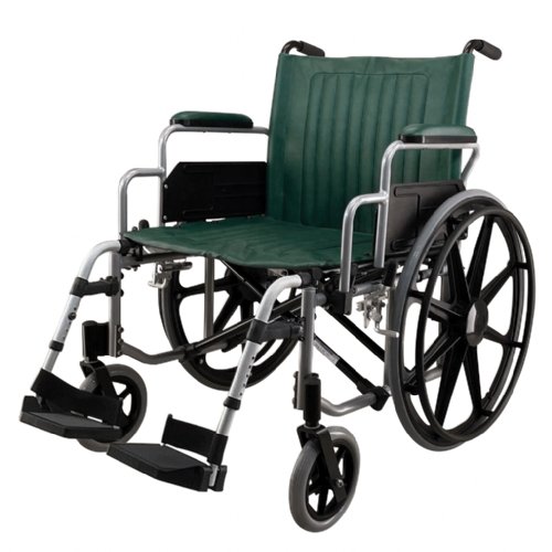 MRI Non-Ferromagnetic Wheelchair, 20" Wide with Detachable Footrests