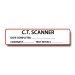 C.T. SCANNER Permanent Adhesive Label