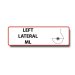 LEFT LATERAL ML Permanent Adhesive Label