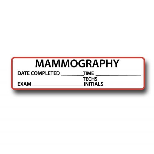 MAMMOGRAPHY Permanent Adhesive Label