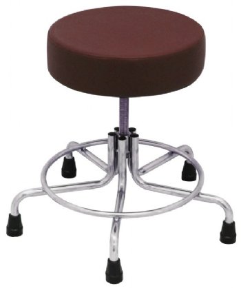 Non-Magnetic MRI Adjustable Stool, 15" to 21" with Rubber Tips