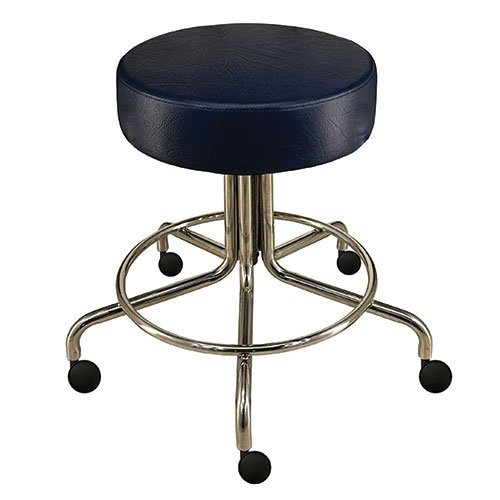Non-Magnetic MRI Adjustable Stool, 22" to 28" with 2" Dual Wheel Casters