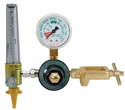 MRI Compatible Air Regulator, E Cylinder, CGA 950 with 0-15 LPM Thorpe Tube Flowmeter