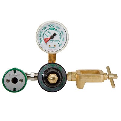  MRI Compatible Oxygen Regulator, fits E Cylinder 