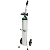 MRI Non-Magnetic Complete Oxygen Cart w/E Cylinder, Regulator and Cylinder Wrench