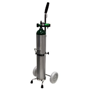 MRI Non-Magnetic Complete Oxygen Cart