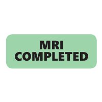 "MRI COMPLETED" Identification Labels