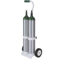 MRI Non-Magnetic Dual Oxygen Tank Cart