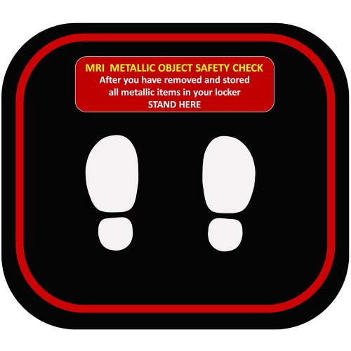 MRI Final Safety Screen Floor Plaque