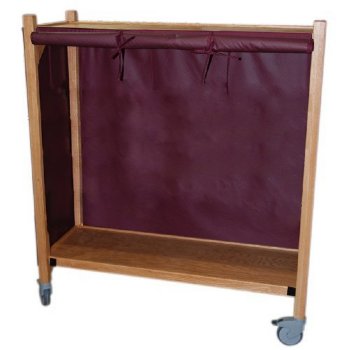 MRI Non-Ferromagnetic Oak Coil Cart, 2'D x 3'H x 2'L, 2 Shelves