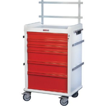 MRI Non-Magnetic 2 Tier Back Rail for Lock Carts