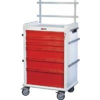 MRI Non-Magnetic 2 Tier Back Rail for Lock Carts