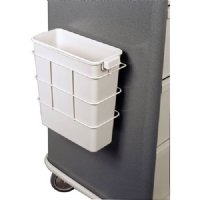 MRI Non-Magnetic 3 Gallon Waste Basket and Mounting Bracket for Lock Carts