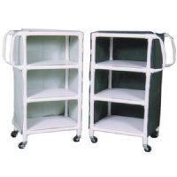 MRI Non-Magnetic 3 Shelf PVC Linen and Multi-Use Cart, 25" x 20" Shelf Size