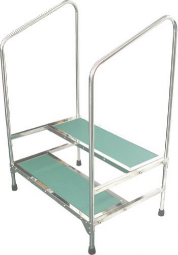 MRI Non-Magnetic Double Bariatric Step Stool with 41" Handrails