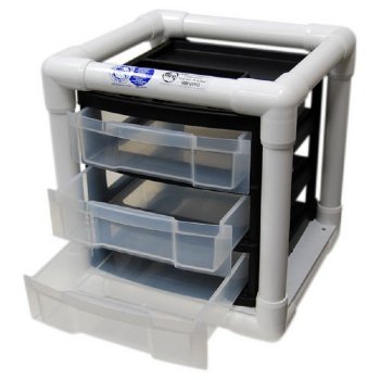 MRI Non-Magnetic Heavy Duty PVC Desktop Three Drawer Organizer