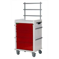 MRI Non-Magnetic Keyed Lock Carts with Rails and Organizers