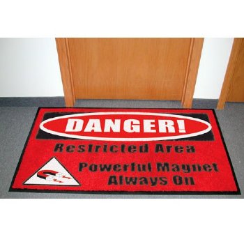 MRI Non-Magnetic Floor Mat Carpet Warning Sign "Magnet Always On"