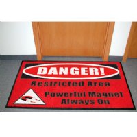 MRI Non-Magnetic Floor Mat Carpet Warning Sign "Magnet Always On"