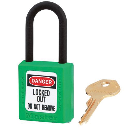 MRI Non-Magnetic 15ft Yellow Chain with Green Padlock