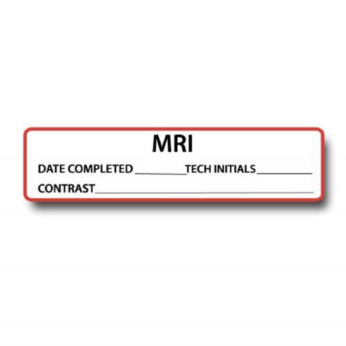 MRI Permanent Adhesive Label