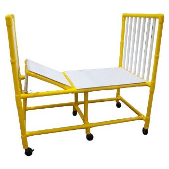 MRI Non-Magnetic PVC Crib, Yellow and White