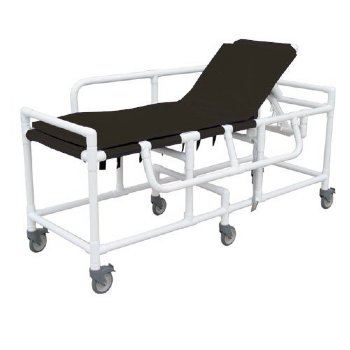MRI Non-Magnetic Heavy Duty PVC Bariatric Gurney with 3 Position Elevating Headrest, 2" Closed Cell Incontinent Water Proof Pad
