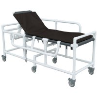 MRI PVC Shower Gurney w/ 3 Position Elevating Headrest with  2" Closed Cell Incontinent Water Proof Pad