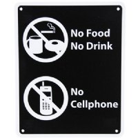 MRI Sign "No Food No Drink No Cellphone"