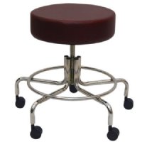 Non-Magnetic MRI Adjustable Stool, 16" to 22" with 2" Dual Wheel Casters