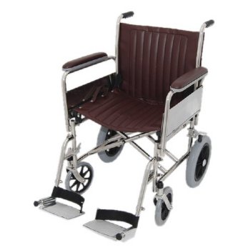 MRI Transport Chair, 20" Wide, Non-Magnetic, Detachable Footrest