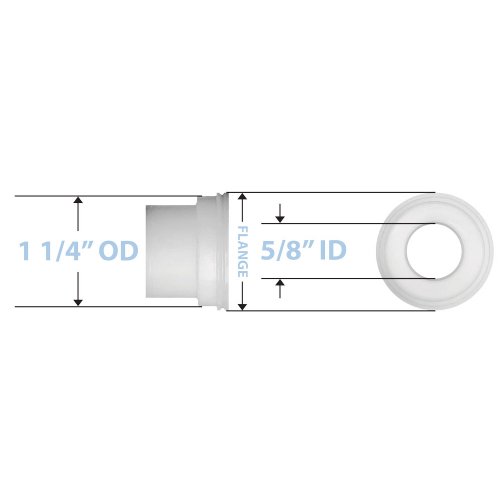 MRI Wheelchair Plastic Bearing for Rear Wheel 5/8" ID x 1- 1/4" OD and 1- 1/16" Double Flange