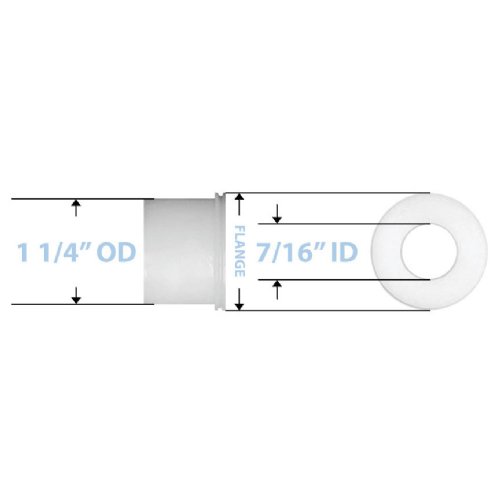 MRI Wheelchair Plastic Rear Wheel Bearing for 18" and 20" Stainless Steel Chairs 7/16" ID x 1-1/4" OD