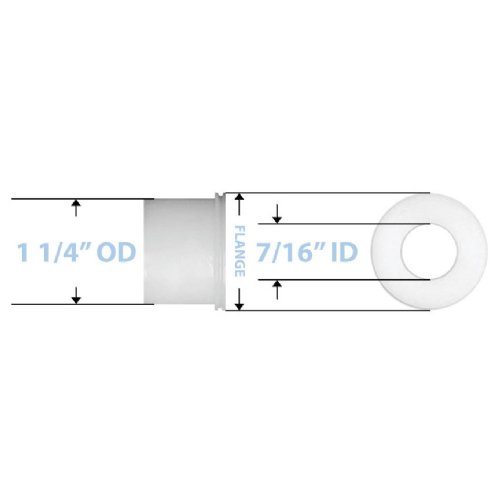 MRI Wheelchair Plastic Rear Wheel Bearing for 18" and 20" Stainless Steel Chairs 7/16" ID x 1-1/4" OD