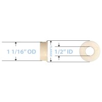 MRI Wheelchair Plastic Bearing for Fork Stem 1/2" ID x 1-1/16" OD with Flange