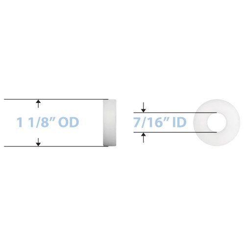 MRI Wheelchair Plastic Rear Wheel Bearing for 18" and 20" Stainless Steel Chairs 7/16" ID x 1 1/8" OD