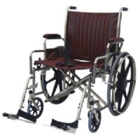MRI Wheelchair, 24" Wide, Non-Magnetic, Detachable Footrest
