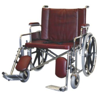 MRI Wheelchair, 24" Wide, Heavy Duty, Non-Magnetic, Detachable Legrest