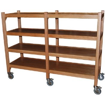MRI Non-Magnetic Solid Oak Shelving with Casters