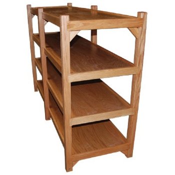 MRI Non-Ferromagnetic Solid Oak Shelving without Casters